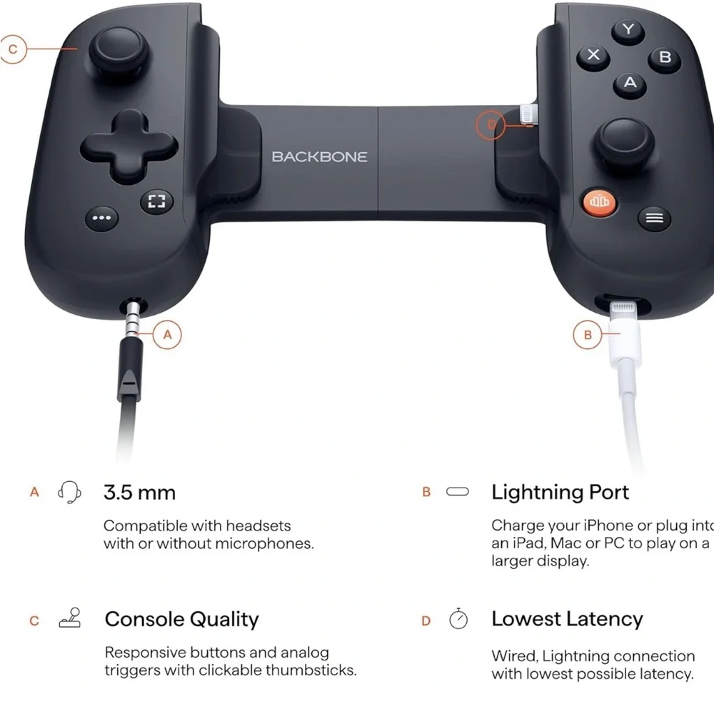 Backbone One Mobile Gaming Controller for iPhone - Black